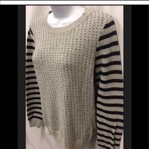 MADEWELL #03409 Striped Birds Eye Sweater Wool